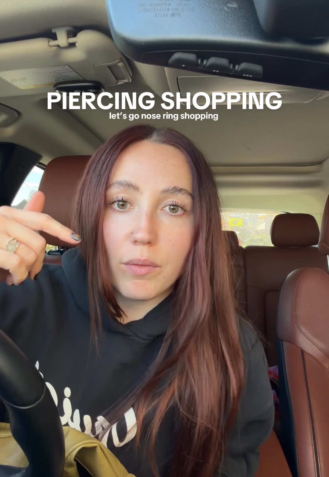 Piercing shopping 👃 muchhhhh better. Belly button next? 🤨 #nosering #nosepiecercing jewelry: @BVLA  Hoodie: @GRAVIET 