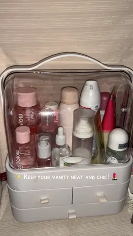 ✨ Keep your vanity neat and chic! 💄 Simpan semua kosmetik dengan teratur #CosmeticOrganizer #MakeupStorage #PortableDrawer #BeautyEssentials