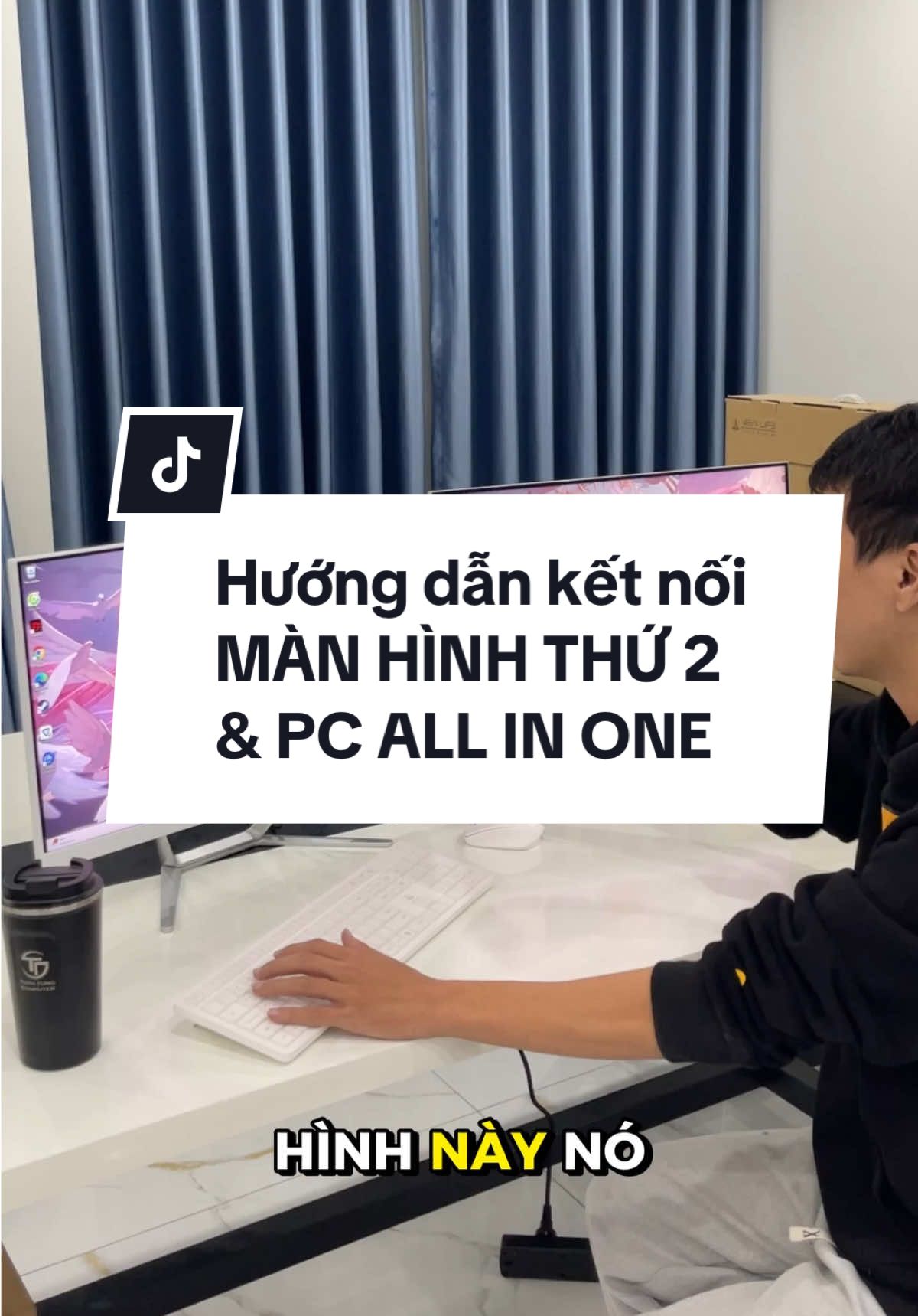 Hướng dẫn kết nối màn hình thứ 2 siu đơn giản cùng PC All In One #congnghe #pcallinone #maytinh #pcgiadinh #pcvanphong 