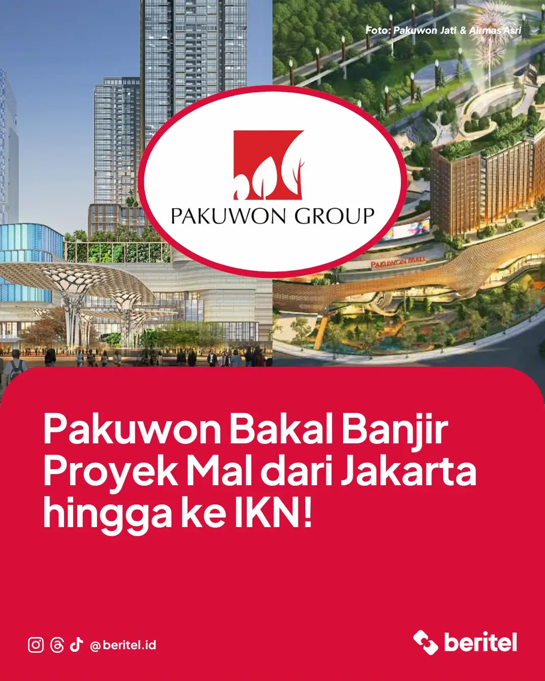 Telah memiliki 2 mal terbesar di negeri ini tak membuat PT Pakuwon Jati Tbk atau Pakuwon Group berhenti untuk mengguncang sektor pusat perbelanjaan di Indonesia. Di tahun 2025 ini, Pakuwon baru saja meluncurkan Park Shanghai di Pakuwon City Mall Surabaya pada Juli serta groundbreaking Pakuwon Mall Semarang pada Agustus lalu. Ini belum termasuk pembangunan Gandaria City tahap dua dan Pakuwon Mall Surabaya 5 yang diperkirakan akan selesai dalam 3-5 tahun ke depan.  Sedangkan dikutip Kompas.com, Pakuwon Mall Nusantara beserta hotel yang berlokasi di Ibu Kota Nusantara (IKN) dipastikan akan mulai pembangunan pada Maret 2026 mendatang. Saat ini, kompleks di atas lahan 7,2 hektar tersebut masih dalam tahap Persetujuan Bangunan Gedung (PBG). Nantinya, mal ini akan memiliki luas area sewa hingga 55.733 m2.  Sutandi Purnomosidi, Direktur Pakuwon Group, menyatakan mereka tidak akan berhenti melakukan gebrakan, salah satunya adalah menambah proyek perluasan mal di Surabaya. “Pakuwon City Mall 4 tinggal menunggu waktu, Tunjungan Plaza 7 juga menunggu waktu,” pungkasnya dalam video unggahan akun Event Suroboyo. Di luar itu, Pakuwon juga tengah mengembangkan Pakuwon Mall Batam dan Kota Kasablanka Mall 2.  Adapun menurut laporan keuangan hingga September 2025, pendapatan berulang (recurring income) dari sektor mal menyumbang besar dari keseluruhan perusahaan, yakni sekitar 57% sebesar Rp2,92 triliun year-on-year atau naik 15% dari Rp2,54 triliun tahun lalu. Kamu sering belanja atau mampir di malnya Pakuwon Group, Warga Beritel?  #BeritelID #BeritaRitelIndonesia #PakuwonGroup #GandariaCity #PakuwonMall #Nusantara #IKN 