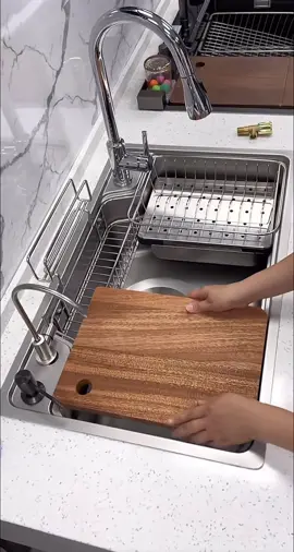 Chậu Rửa Chén Bát Hình Bán Nguyệt Chất Liệu Innox 304 Không Kèm Vòi Kích Và Thớt Gỗ Thước 78x48Cm#xuhuong #thinhhanh #giadungtienich 