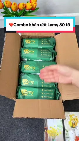 Trả lời @user8186906768376 ❤️Combo 10 gói khăn ướt Lamy 80 tờ/ bịch #cindythuytichcuc #khanuotlamy