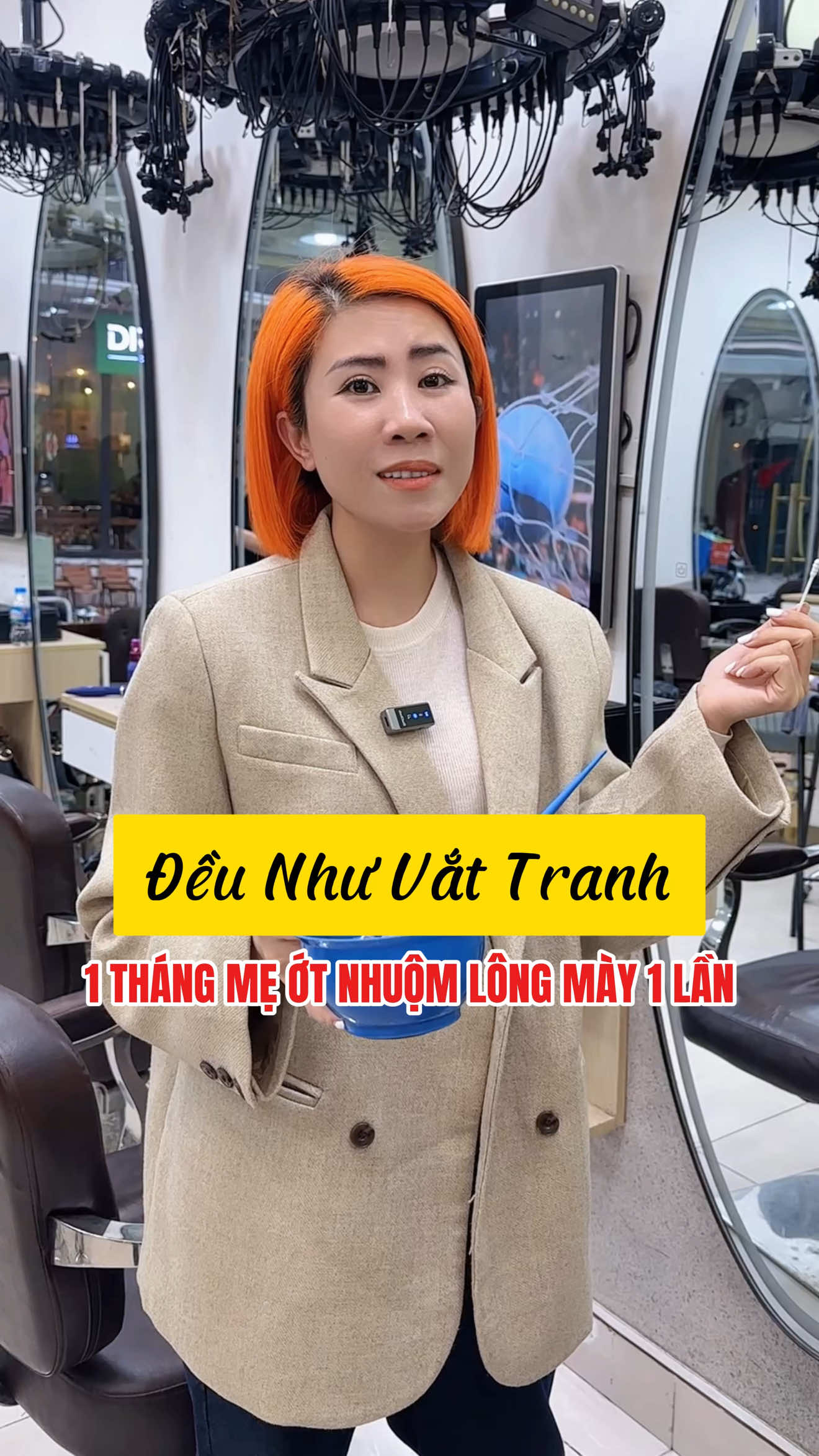 Đều Như Vắt Tranh - 1 Tháng Mẹ Ớt Nhuộm Lông Mày 1 Lần😎#meothairsalon #longmay #viralvideo #tamsu #Vlog 