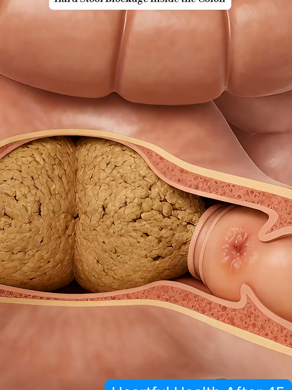 Hard stool blockage inside the colon 😔😭 3D animation of stool constipation 😔💯 #constipation #digestion #stool #guthealth #blockage 