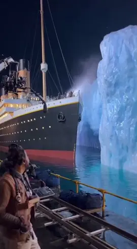 Titanic iceberg collision behind the scenes #titanic #icebergcollision #omg #viral #unbelivable 