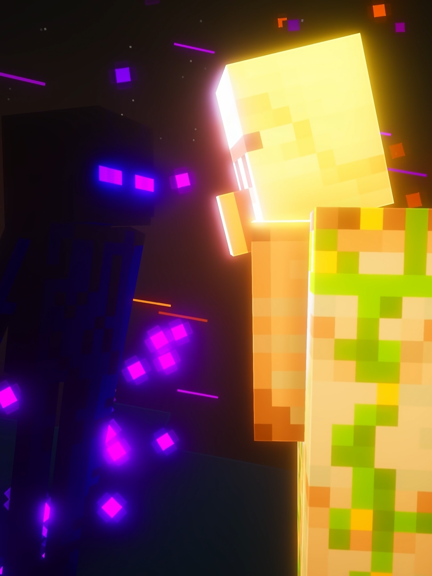 Enderman and Iron Golem edit | Intro from @midmysticx_2.0 #Minecraft #minecraftedit