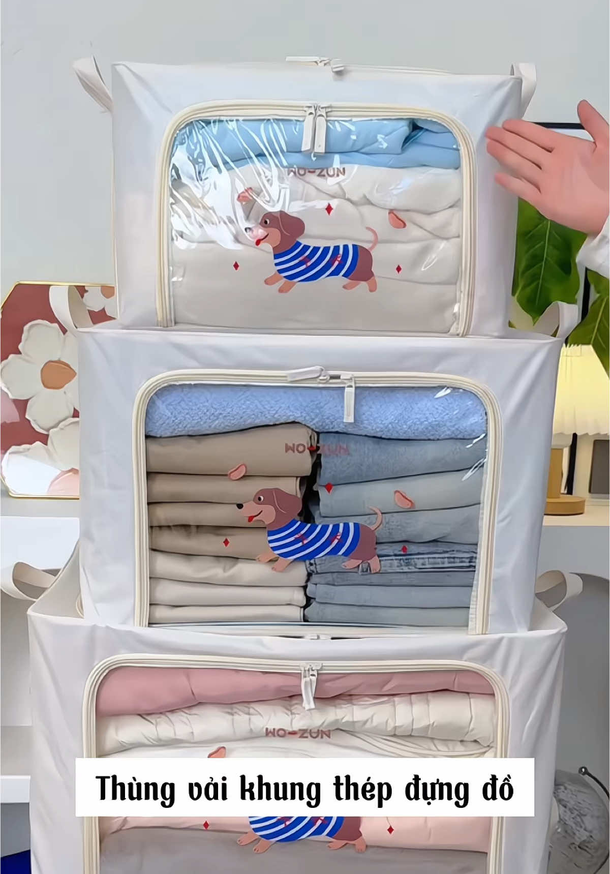 Thùng vải khung thép đựng đồ #hopvaidungquanao #hopdungquanao #hopvaidungdo #hopdungchanman #giadungtienich 