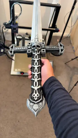 What should i name him? #3dprinting #sword #gothic #scifi #skull                              3d printer: Anycubickobra2max Designer: Catalin3D(trader).    Painted by me @Anycubic Official 