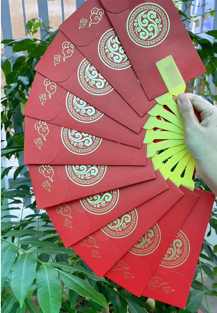 Quạt lì xì 10 ngăn độc đáo Tết 2026 Bính Ngọ #baolixi #baolixitet #tet2026 #xuhuong 