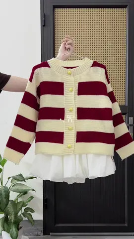 Áo khoác cardigan dáng crtoptop len dày #xh 