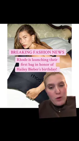 #greenscreen Rhode is launching their first bag of Hailey Bieber’s birthday. Is this a signal they’re getting into the accessory business? & a limited edition collection too! #rhode #haileybieber #fashionnews #rhodeskin 