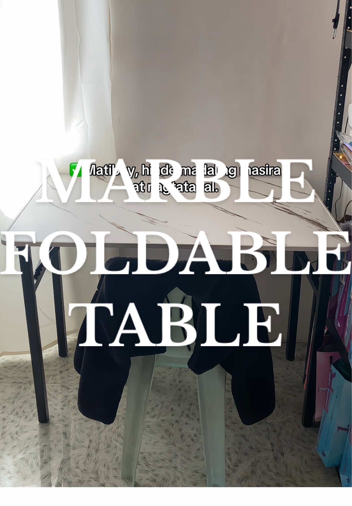 No need assemble and ready to use Foldabale table👌 #foldabletable #studytable #diningtable #marbletable #officetable 