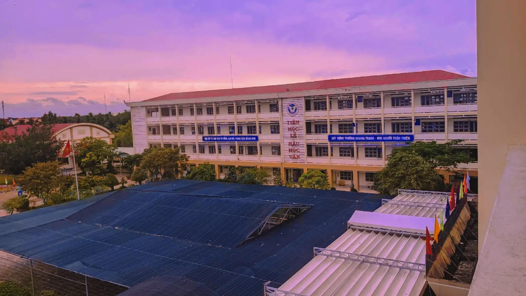 Ảnh trường THCS THỊ TRẤN CHỢ GẠO phong cảnh rộng #thcsthitranchogao 