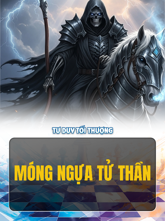 Một cú nhảy... và Vua đen bay màu. #chess #covua #chesstrap #covuakhaicuoc 