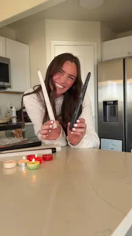 Taper candle painting! I loved it, it's kinda tricky but forgiving cause if you mess up you can just pick the wax off and try again!! All the materials are in my Shop My!  #utahgirls #utahmom #utahinfluencer #craftymom #christmascraft 