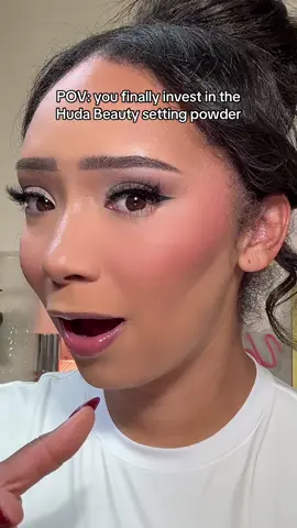 @Huda Beauty you ate with this one! 🤏🏽🤏🏽🤏🏽 #hudabeauty #easybake #hudabeautyeasybake #settingpowder 