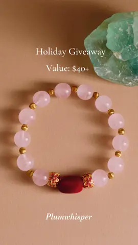 ✨ Two days left in our holiday giveaway! Enter now! ✨ Ready to welcome good energy this holiday season? We’re giving away TWO custom-selected beaded bracelets from the video! We will use Feng Shui principles to select the specific bracelet that best suits your personal energy and brings you the most positive flow! 💫 🎁 HOW TO ENTER (2 Simple Steps): 1. Follow our page @plum.whisper  2. Tag Two (2) Friends in the comments below 🌟 PRIZE: Two (2) lucky winners will each receive a beautiful, handcrafted beaded bracelet, specially chosen for their unique Feng Shui and energetic needs! Follow us to stay tuned for more exciting events and giveaways! 📅 Giveaway Ends: November 7th (PST) 📢 Winner Announced: November 8th 🇺🇸 Eligibility: Open to US Only! Enter now for a chance to receive the perfect piece of wearable energy! 👇 #Giveaway #FengShui #HolidayGiveaway #EnergyHealing #BeadedBracelet #Destiny #GoodVibes #CustomPrize #USGiveaway #Jewelry #crystals #crystallovers
