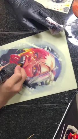 Quá trình thực hiện tác phẩm tả thực màu đầu tiên trên da giả 😜😝 #hocxam #tattoorealistic #nhatkihocxam #rin #foryou 