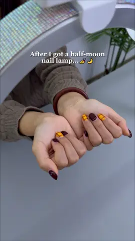 After I got a half moon lamp…🌙💅💅💅💅💕💕#modofobeauty #naillamp #halfmoonlamp #nailtech #nailgirls💅🏽 