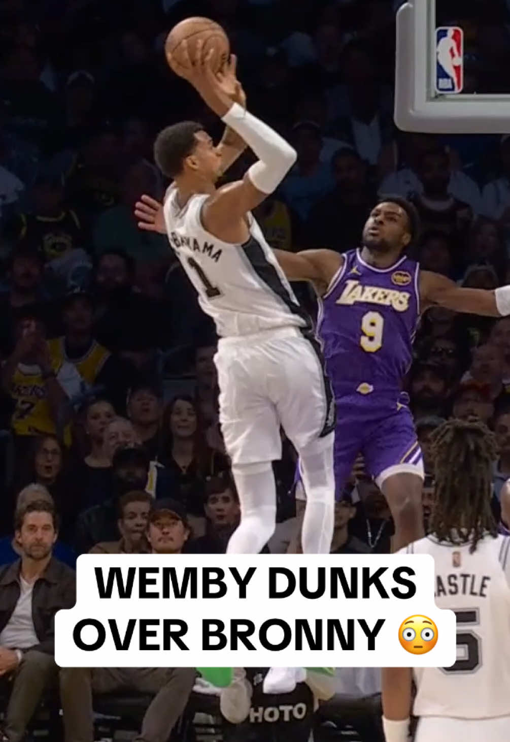 Bronny didn’t stand a chance 😅 #NBA #basketball #wemby #bronny #lakers 