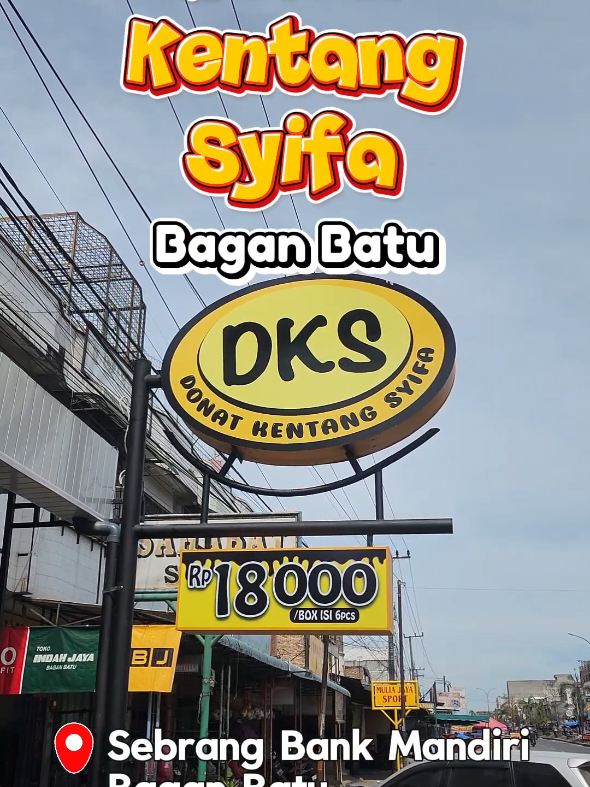 Donat Kentang Syifa Bagan Batu 📍Jln. Jendral Sudirman (Bekas Quality Fried Chicken) / Sebrang Bank Mandiri Bagan Batu ‼️PROMO GO‼️ Sampai hari RABU, 12 NOVEMBER 2025 1 KOTAK ISI 6PCS HARGA 18.000 2 KOTAK 35.000 3 KOTAK 50.000 ✅️Follow untuk info jajanan / kuliner di Baganbatu 🫶Like kalau suka konten seperti ini ➡️Share ke teman supaya dapat info seperti ini 📥Save untuk jadi refrensi jajan kamu @dks bagan batu 