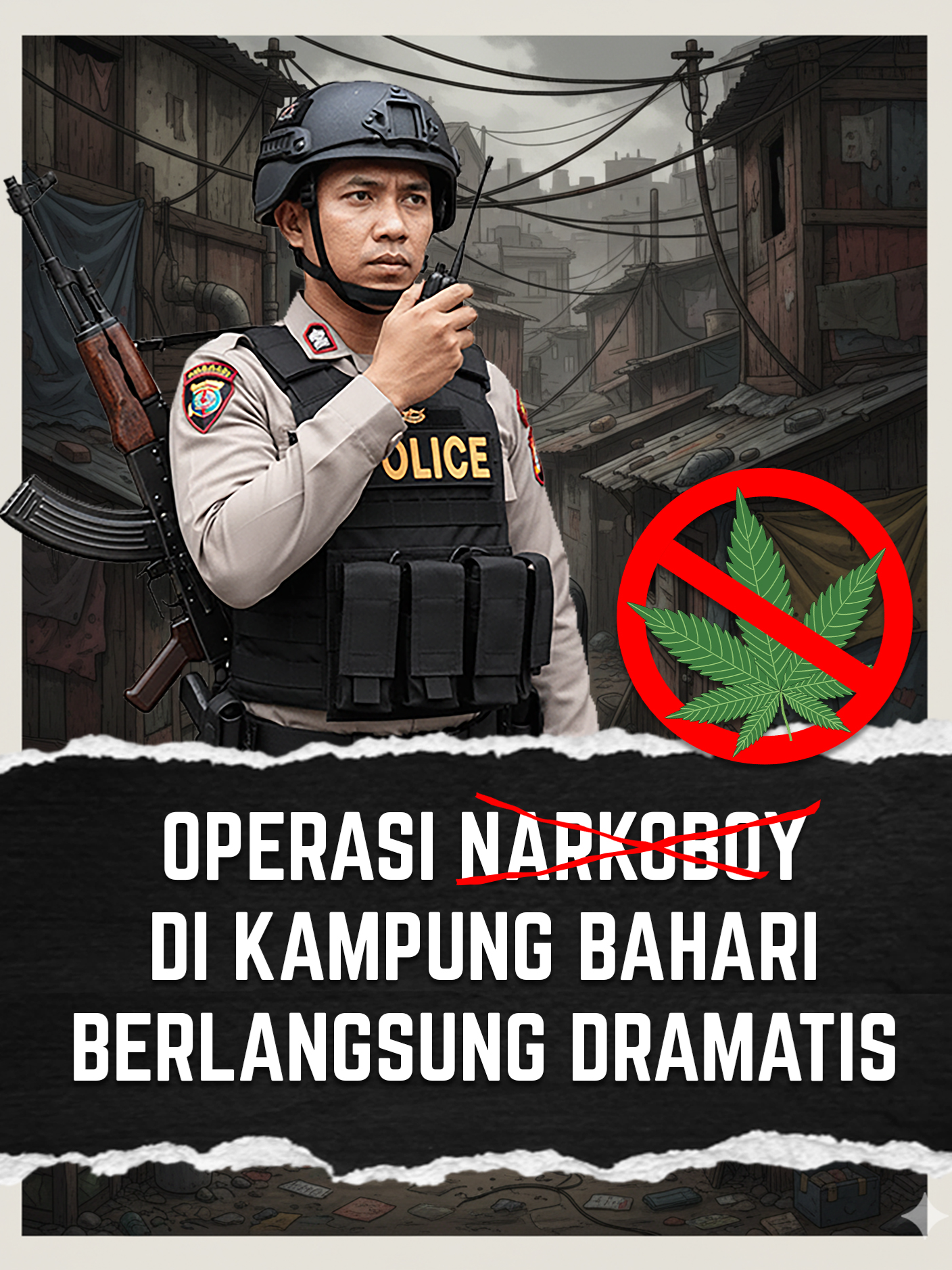 Operasi Narkoboy di Kampung Bahari Berlangsung Dramatis. Rabu kemarin (5/11), Badan Narkotika Nasional (BNN) dan Brimob Polda Metro Jaya menggerebek markas besar nark*ba di Kampung Bahari. Bukan cuma tangkap ikan teri, tapi mereka sikat habis 18 tersangka sekaligus. Penggerebekan ini fokus di dua titik kritis: kos-kosan oranye dan lapak tenda kumuh di pinggir rel! Ini menunjukkan bahwa peredaran barang haram ini sudah tersistematis dan bersembunyi dengan rapi di sudut-sudut paling padat. #BNN #Narkoboy #Polisi #brimob #KampungBahari #poldametro #Operasi #badannarkotikanasional