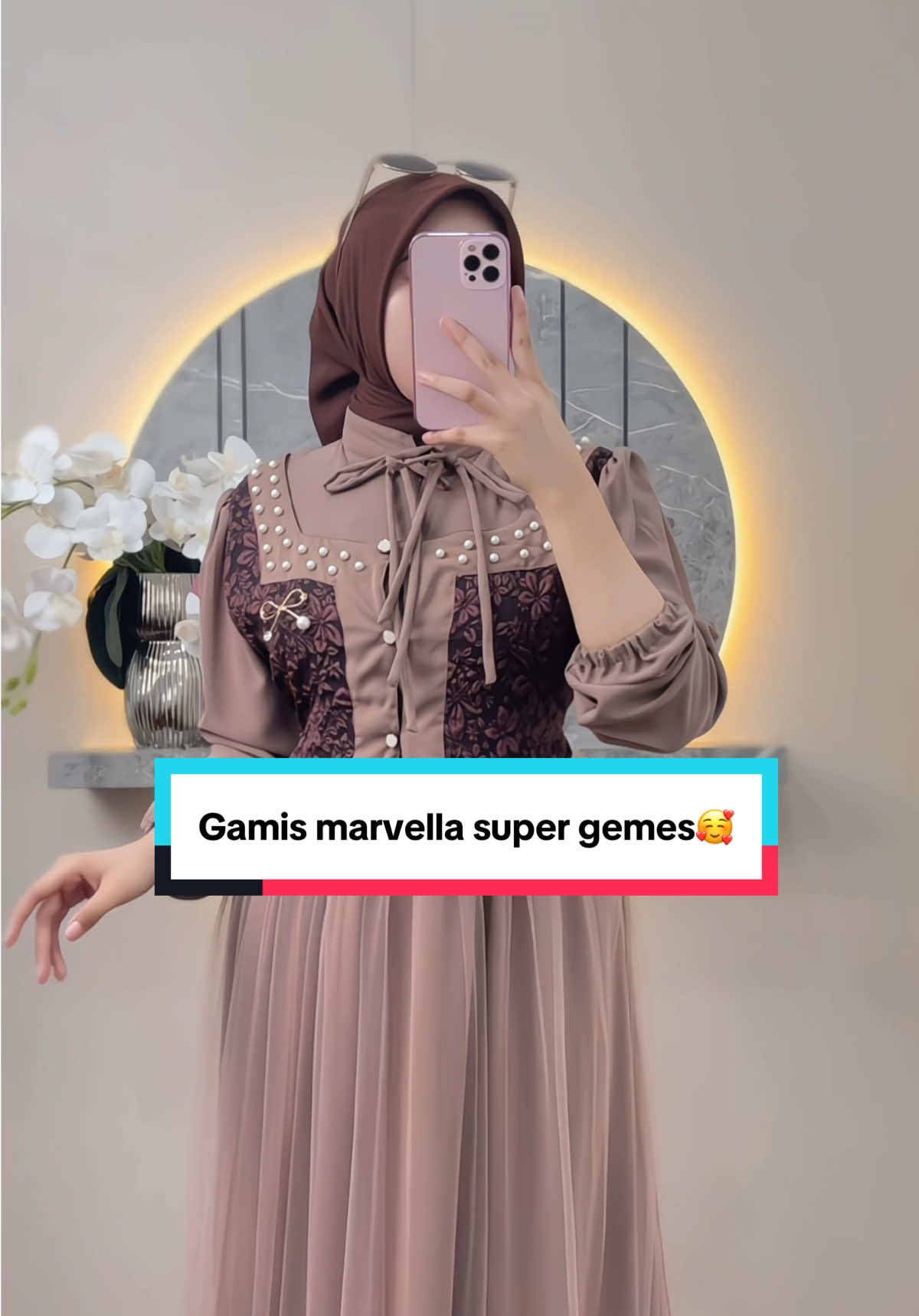 Gamis super cute marvella 🥰🔥😍#promomakanharian #promomakangajian #gajiansale #dramatiktok #ootdhijab #paydaysale #semogafyp #virall #casualoutfits 