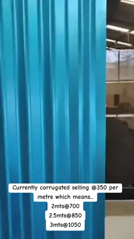Currently corrugated selling @350 per metre which means... 2mts@700 2.5mts@850 3mts@1050 #fyppppppppppppppppppppppp #fypシ゚viral #fypシ゚ #tiktok #1000000views 