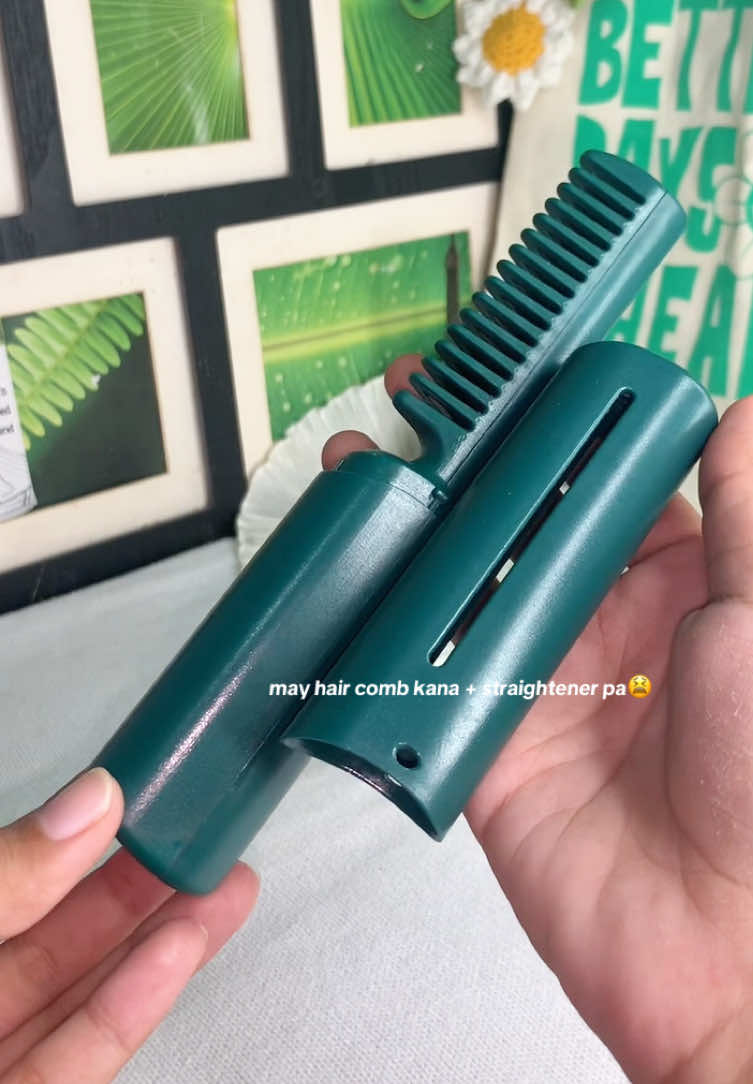- portable hair straightener that you can just use anytime anywhere  #hairstraightener #haircomb #portablehairstraightener #minihairstraightener #fyp