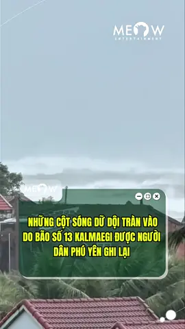 Bão số 13 Kalmaegi còn chưa vào bờ nhưng sóng biển đã cỡ này rồi #Meowentertainment #Tiktokgiaitri #Baoso13 #Meownetwork #BaoKalmaegi 