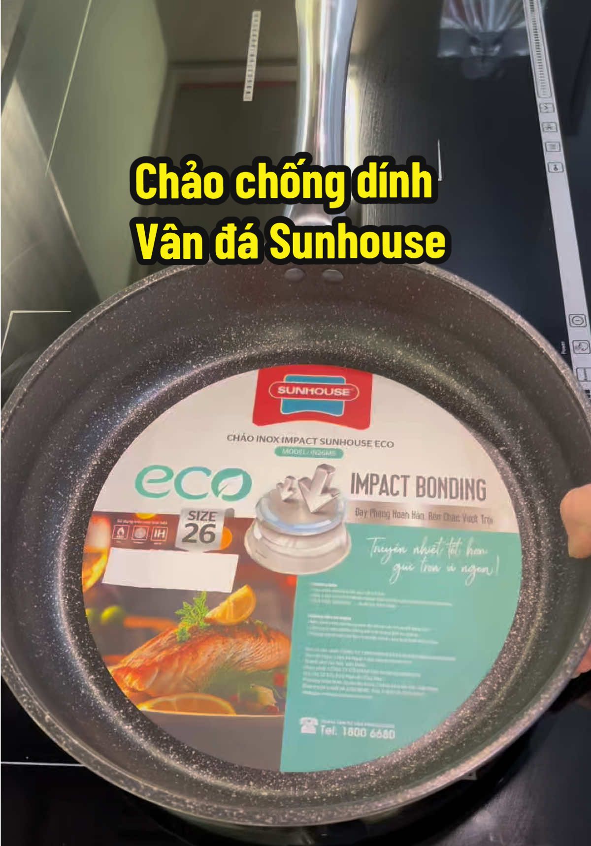 ☘️ Chảo Sunhouse dùng thích Xịn thật. Cầm nặng tay, chắc chắn lắm luôn . Sử dụng cho mọi loại bếp . #viral #chaochongdinh #chaoinox #chaovanda #sunhouse 