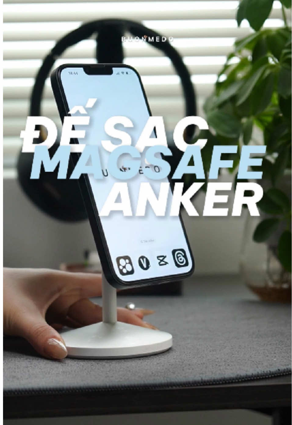 Setup có Đế sạc magsafe Anker phải gọi là quá ok phết ấy nhỉ #buonmedo #desacmagsafe #sacmagsafe #anker 
