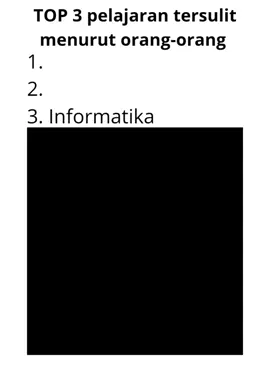 TOP 3 pelajaran tersulit menurut orang-orang  #ipa #math #informatika #edit #fyp 