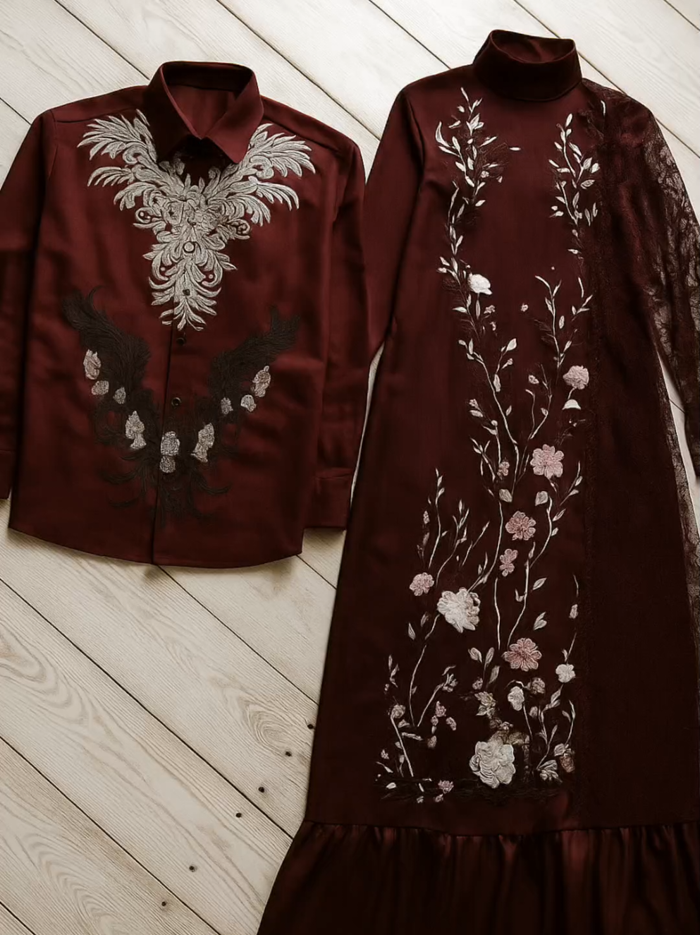 New arrival Gamis couple Burgundy Lebaran Terbaru 2026#bajucouple #pakaianwanita #bajupasangan #gamiscouple #gamismuslimah 