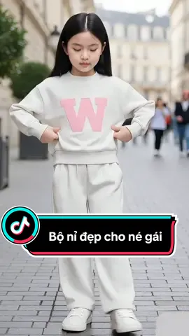 Bộ nỉ cho bé gái đẹp quá#thoitrangtreem #quanaoni #quanaothudong #bodochobe #xuhuongtiktok 