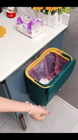 #ถังขยะ #ถังขยะแขวนเคาน์เตอร์ติดผนัง #ถังขยะมีฝาปิด 