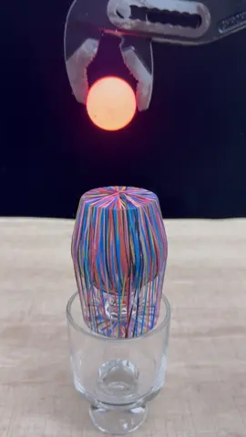 1000℃ Hot Metal Ball VS Rubber Band#satisfying#foryou#experiment #asmr 