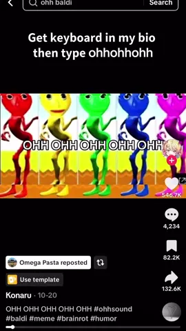 Get Facemoji in my bio and then type ohhohhohh to see the hidden effect #ohhohhohh #meme #brainrot #fyp        