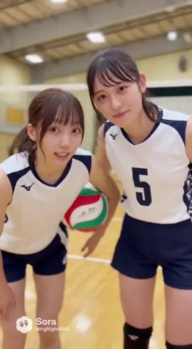 バレー部2人から指導されていますsora2#sora2 