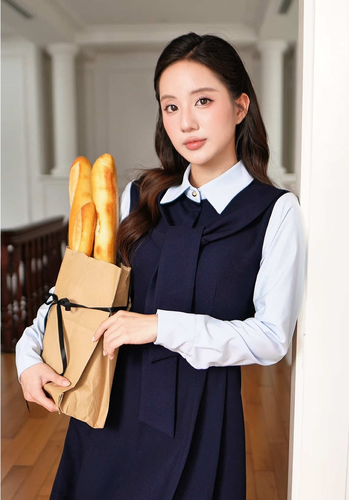 Form váy A phối sơ mi và khăn choàng ứng dụng, nàng có thể mặc suốt mùa thu - nhẹ nhàng, thoải mái và rất dễ mixmatch cùng phụ kiện 🌷 #germe #germedesign #localbrand #germestore #falloutfits 