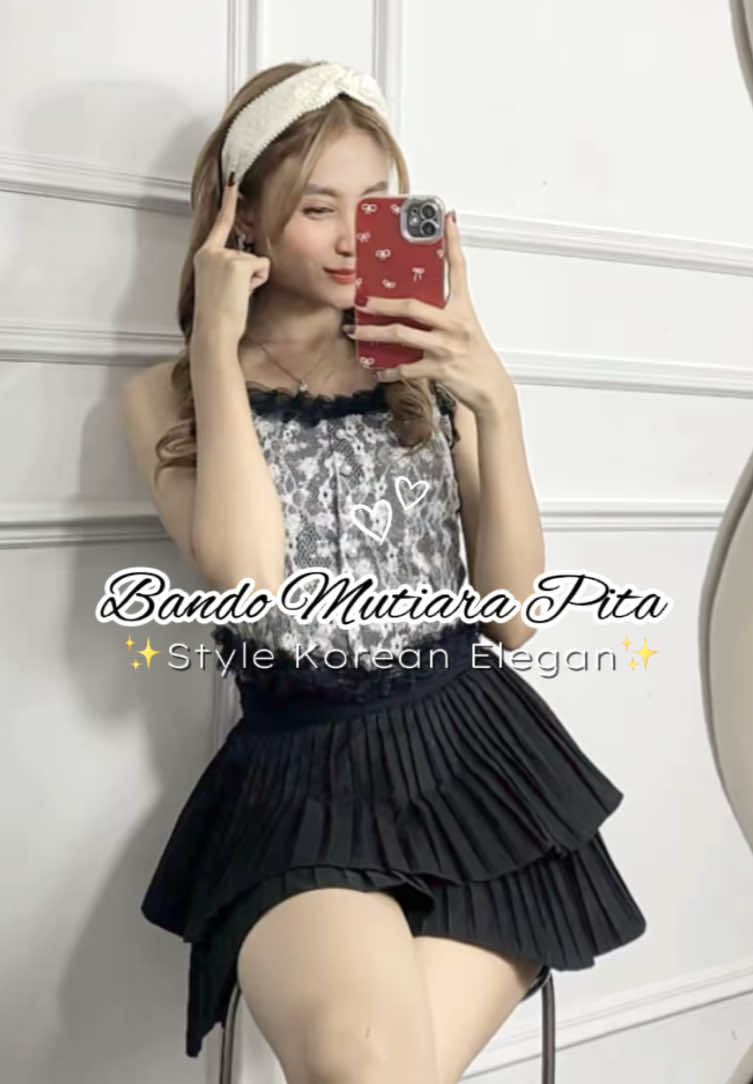 Bando mutiara looknya cakep bangettt😍🤍#bando #bandokoreanstyle #bandomutiara #fyppppppppppppppppppppppp #PromoGuncang11 