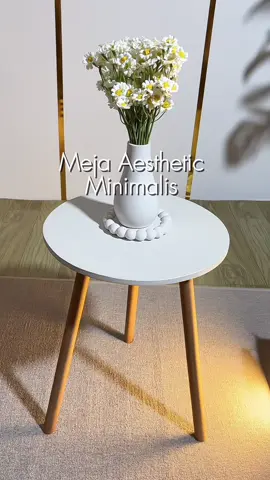 Meja kayu bulat aesthetic  #mejabulat #mejabulatminimalis #mejakayu #sipalingaffiliate 