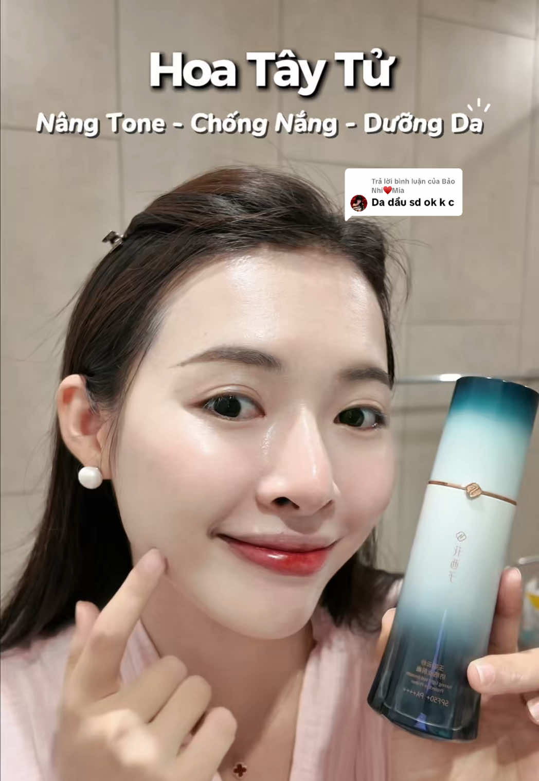 Trả lời @Bảo Nhi♥️Mia  Da dầu oki a. Giữ tone 12h  Phiên bản mới chống nắng cao hơn #hoataytu #hoataytuflorasis #florasis #florasisbeauty #kemlothoataytu 