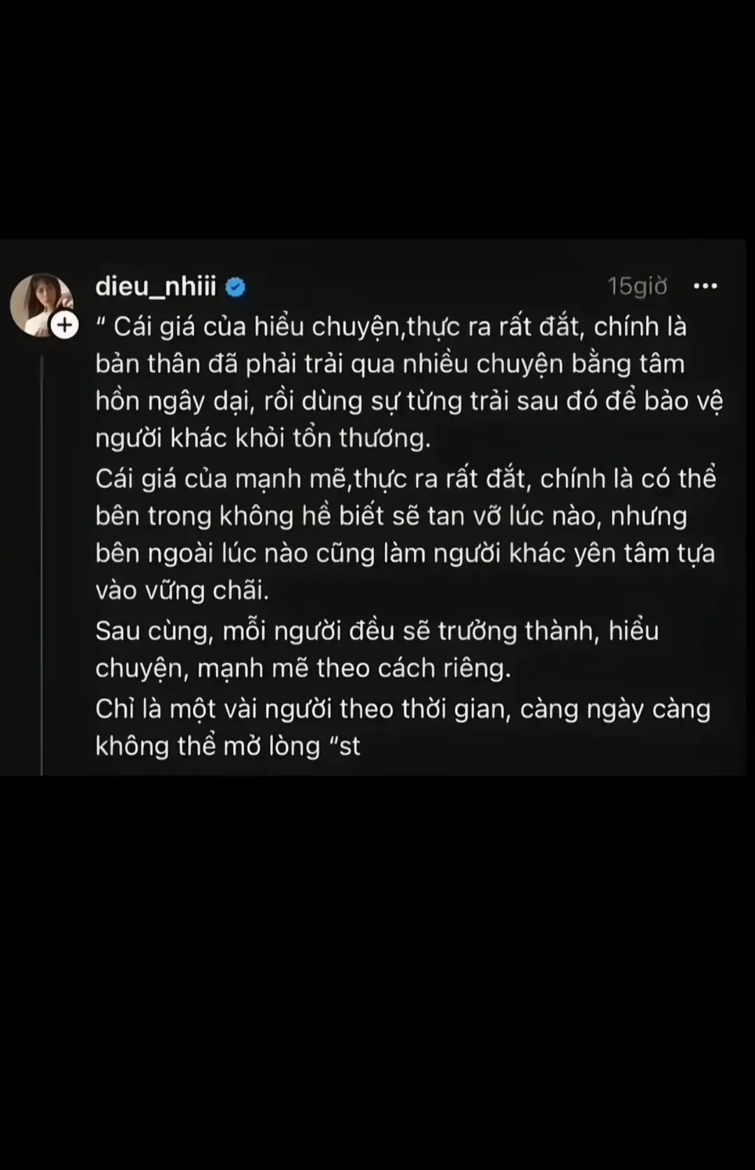 Cái giá của hiểu chuyện thật ra rất đắt …