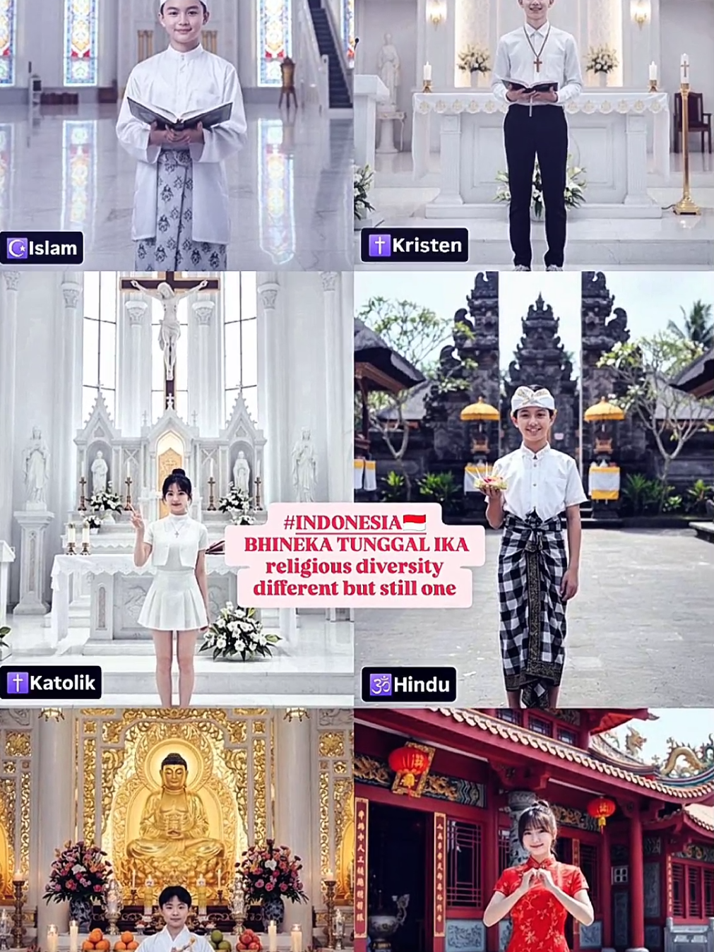 6 agama diIndonesia🇮🇩 #JJ#Capcut#fyp#masukberanda#indonesia 