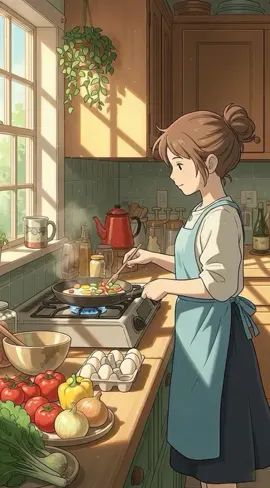 cooking for dinner  #aestheticvibes  #anime  #cozyvibes 
