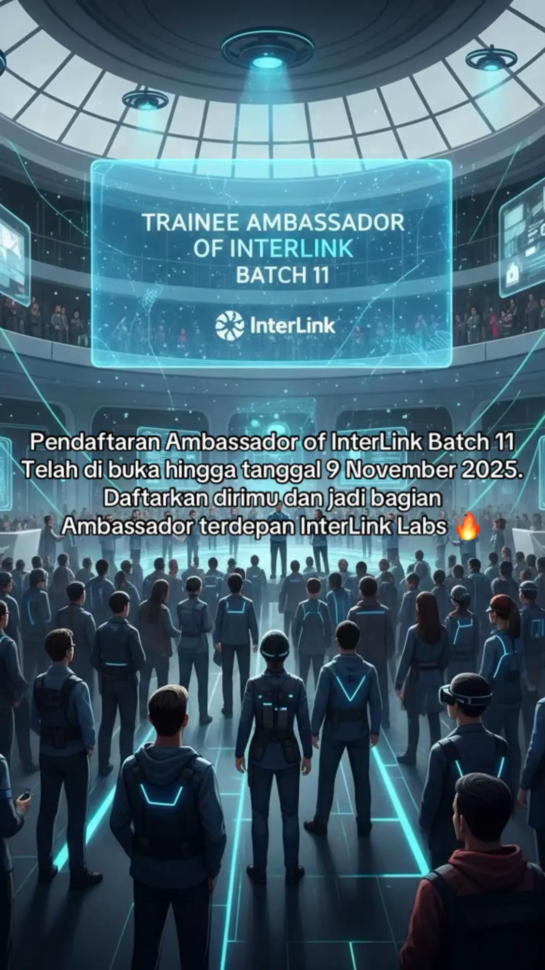 Pendaftaran Ambassador of InterLink Batch 11  Telah di buka hingga tanggal 9 November 2025. Daftarkan dirimu dan jadi bagian  Ambassador terdepan InterLink Labs 🔥 DM untuk Informasi lebih lanjut. #InterLink #fyp #cryptocurrency #airdrop #blockchain 