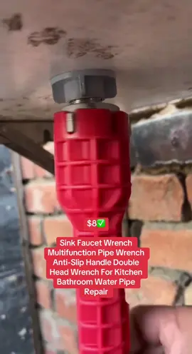 Sink Faucet Wrench Multifunction Pipe Wrench Anti-Slip Handle Double Head Wrench For Kitchen Bathroom Water Pipe Repair