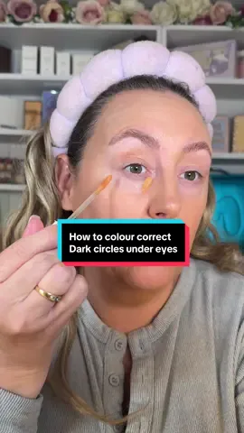 Colour correcting using the @MUA Cosmetics colour corrector. #darkcircles #eyebags #makeupover40 #makeuptips #makeuptutorial 