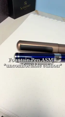 Forgive my terrible handwriting, but we firmly believe even people with bad handwriting deserve great pens ✨  This was a showdown between a non-Scriveiner pen and a Scriveiner pen. We think the winner is clear… #asmr #asmrwritingsounds #penchallenge #fountainpens 